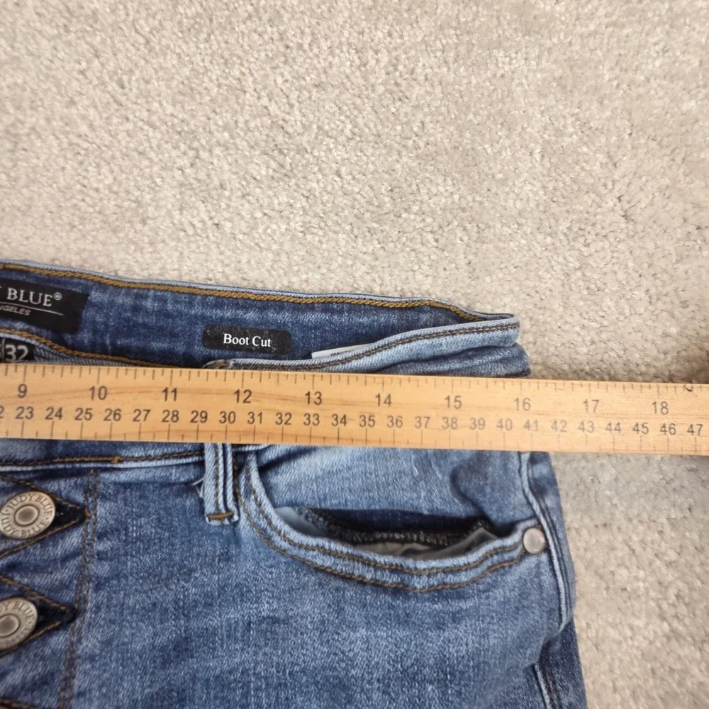 Judy Blue High Waist Button Fly Bootcut Jeans Medium Wash Size 15/32